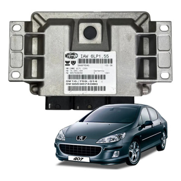 Módulo Central Injeção Peugeot 407 2005 2007 2008 Iaw6lp155