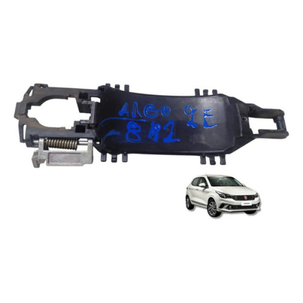 Suporte Base Maçaneta  Lado Esquerda Argo Cronos 2017 A 2020 Preto Traseira