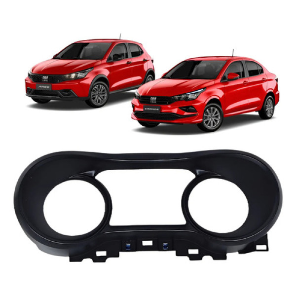 Moldura Painel Instrumentos Fiat Argo Cronos 2016 2022 Preto