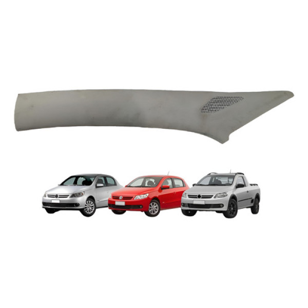 Moldura Coluna Parabrisa Esquerdo Vw Gol Saveiro Voyage G5 Cinza