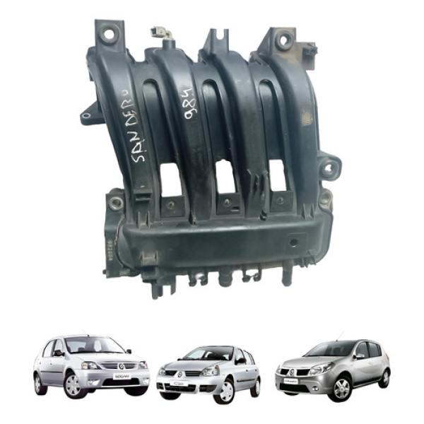 Coletor Admissão Sandero Logan Clio 1.0 16v Flex 2007 A 2013