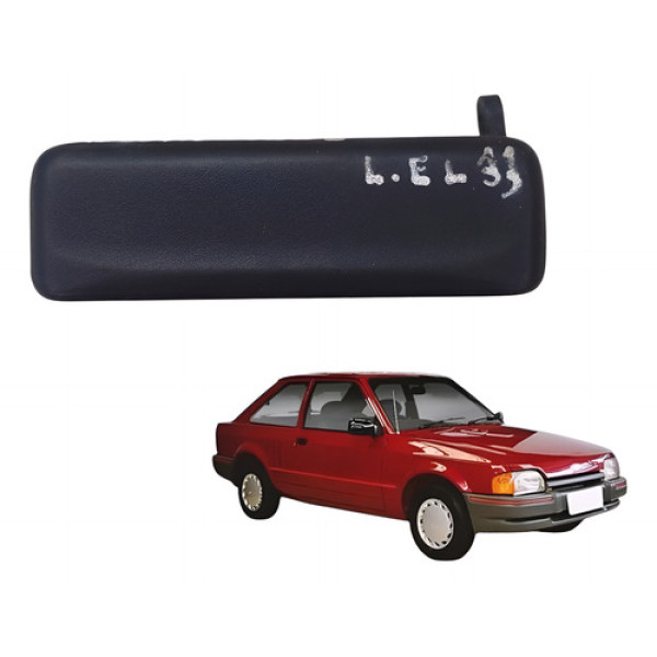 Maçaneta Externa Dianteira Esquerda Escort Hobby 1987 1992 Preto Dianteira