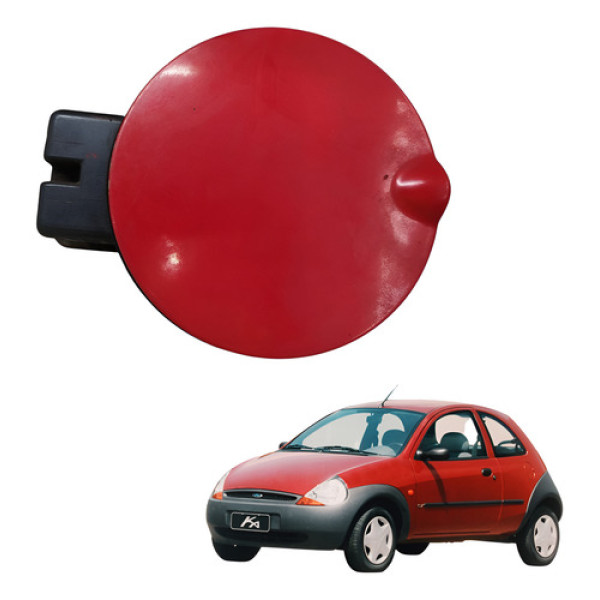 Portinhola Tampa Tanque Combustível Ford Ka 97 07 Original Vermelho