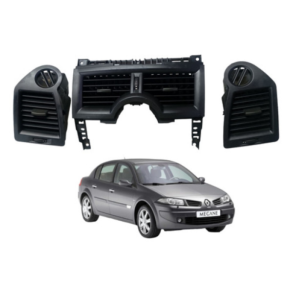 Kit Jogo Difusor Ar Megane 2007 2008 2009 2010 2011 2012