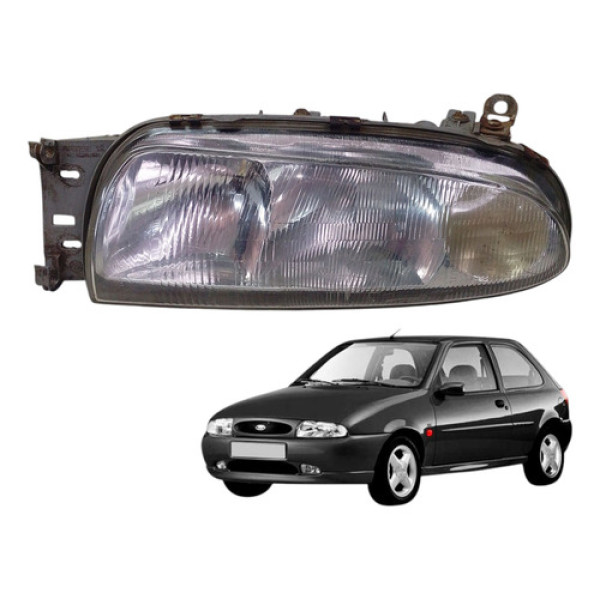Farol Dianteiro Esquerdo Pisca Lente Ford Fiesta 1996 1999 Esquerdo/motorista