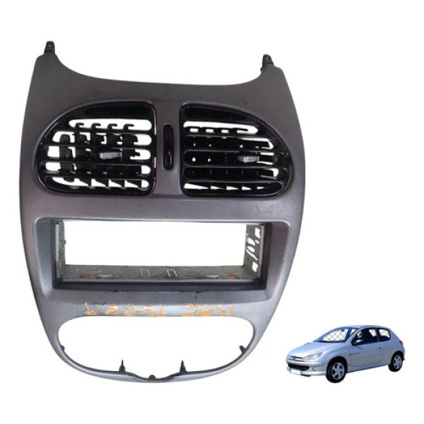 Moldura Central Painel Peugeot 206 207  2003 A 2006