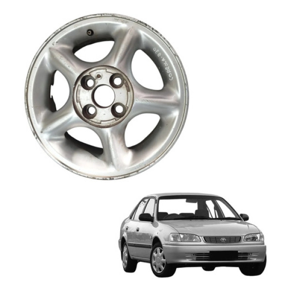 Roda Aro 14 Liga Leve Corolla 1998 1999 2000 2001 2002 Prateado