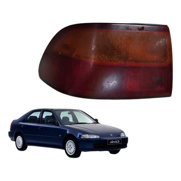 Lanterna Traseira Honda Civic 92 93 94 95 Esquerda Original Esquerdo/motorista Vermelho