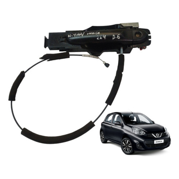 Maçaneta Porta Dianteira Esquerda March 2012 2013 - Dianteira