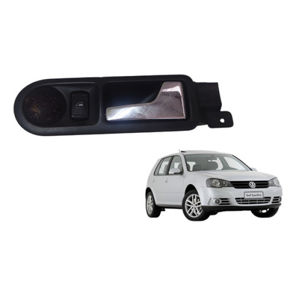 Maçaneta Interna Traseira Direita Volkswagen Golf Bora 07 13 Preto Traseira