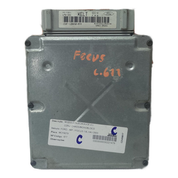 Módulo Injeção Focus 1.8 16v 1998 A 2007 1s4f12a650afa Kelt
