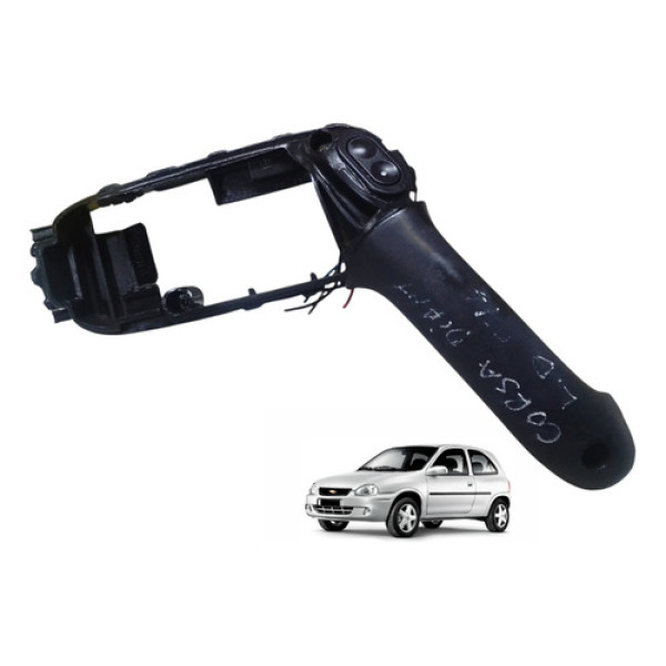 Moldura Puxador Maçaneta Dianteira Direit Corsa Wind 1994/00 Preto Dianteira