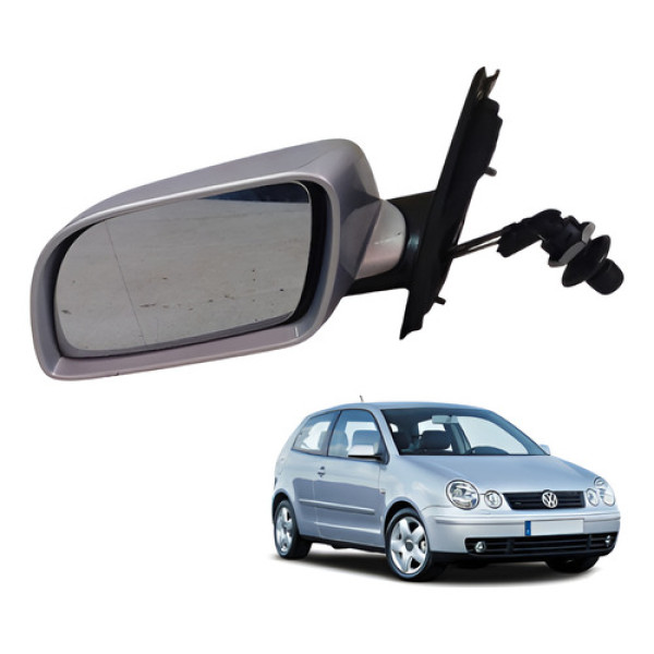 Retrovisor Manual Lado Esquerdo Vw Polo 05 A 08 Original