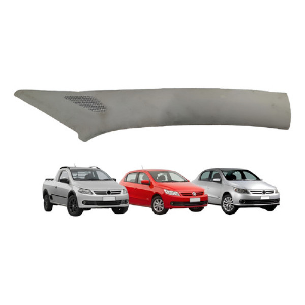 Moldura Coluna Parabrisa Direito Vw Gol Saveiro Voyage G5 Cinza