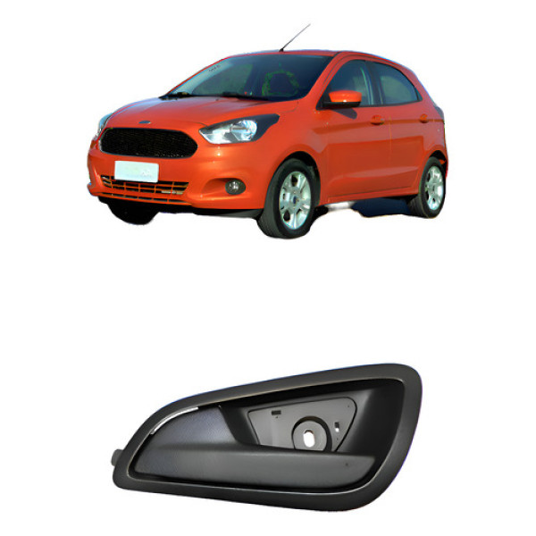 Maçaneta Interna Ford Ka 2015 2016 2024 Original Esquerda Preto Dianteira/traseira