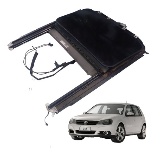 Teto Solar Completo Volkswagen Vw Golf Sportline 2007 2012 Preto