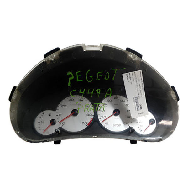 Painel Instrumentos Peugeot 206 2000 2008 Original Preto Com Prata