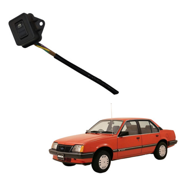 Moldura Botão Vidro Elétrico Monza Opala Traseiro Esquerdo