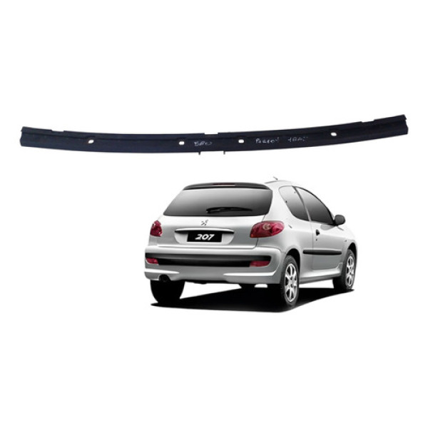 Friso Suporte Para-choque Traseiro Peugeot 207 2008 2013 Preto
