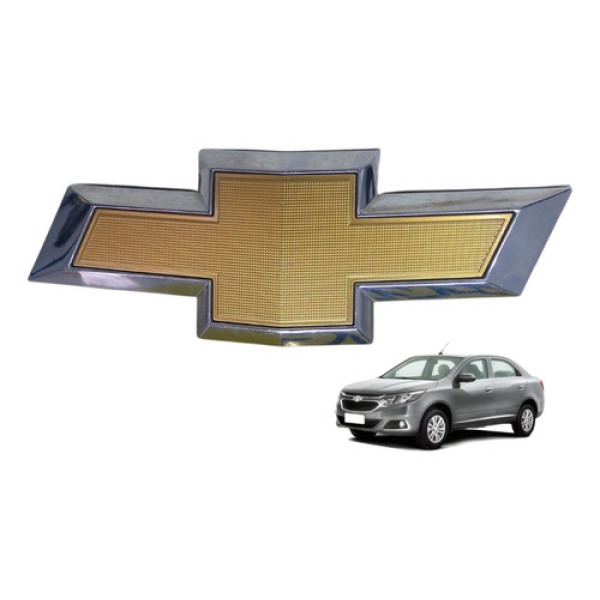 Emblema Gravata Dourada Grade Radiador Cobalt 2016/ 2020 Gm Amarelo
