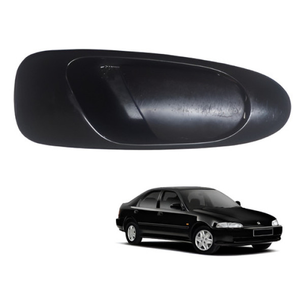 Maçaneta Externa Dianteira Direita Civic 1992 A 1995 Preto Dianteira