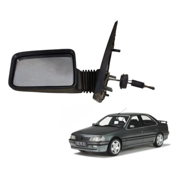 Retrovisor Peugeot 405 1993 94 95 96 97 Manual Esquerdo