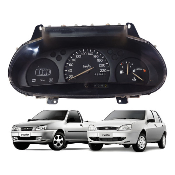 Painel Instrumentos Velocímetro Ford Fiesta Courier 96 A 99 Preto