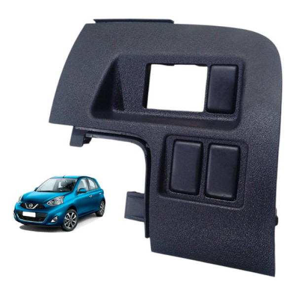 Moldura Botao Retrovisor Nissan March 2010 A 2015