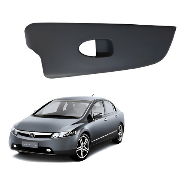 Moldura Botão Vidro Elétrico Traseiro Esquerdo Civic 07 A 11