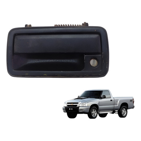 Maçaneta Porta Dianteira Esquerda Chevrolet S10 Blazer 95 11 Preto Dianteira/traseira