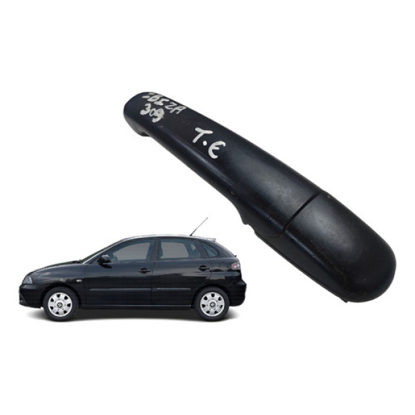 Maçaneta Externa Porta Traseira Esquerda Seat Ibiza 99 03 Preto Traseira