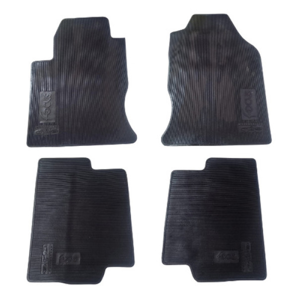 Jogo Tapete Borracha Completo Ford Focus 2009 A 2013 Preto
