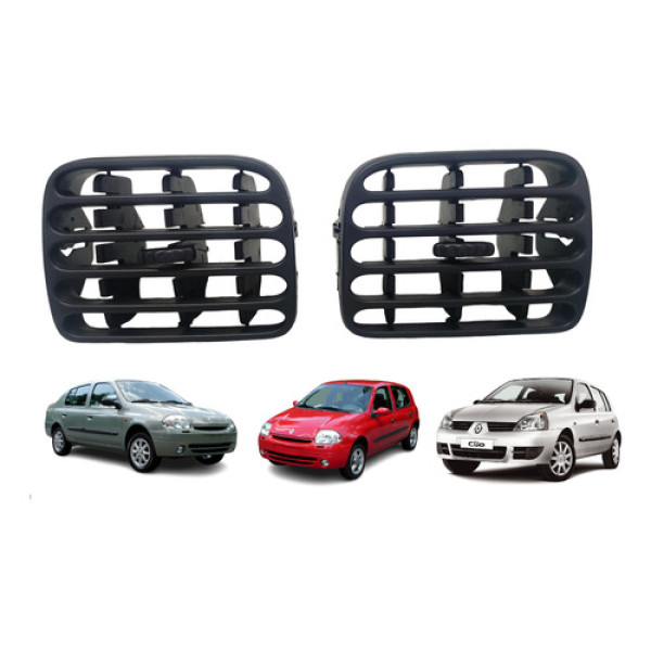 Difusor Saída De Ar Clio 1999 A 2013 Central Original Par