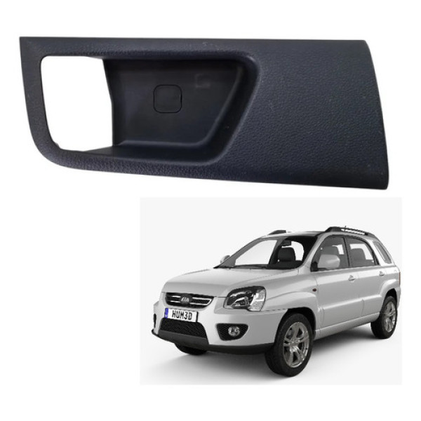 Moldura Maçaneta Interna Porta Traseira Esquerda Sportage Preto Traseira