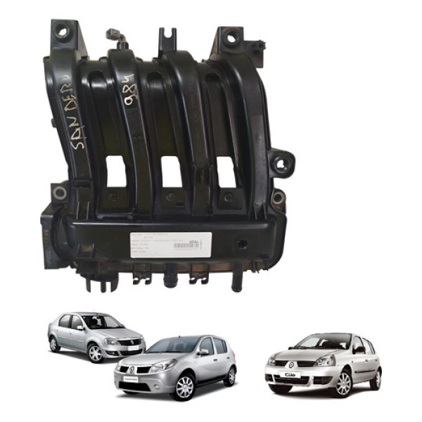 Coletor Admissão Sandero Logan Clio 1.0 16v 2007 2013