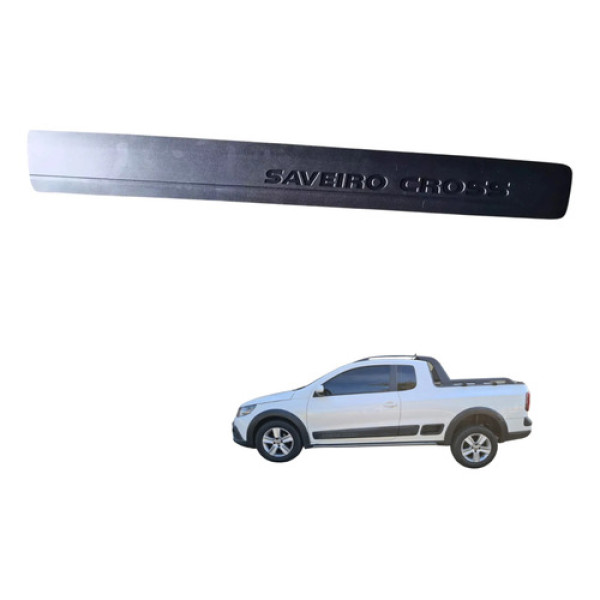 Friso Porta Direita Vw Saveiro Cross 2010 A 2016 Preto