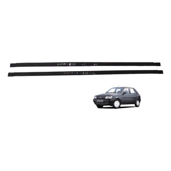 Frisos Teto Direita Esquerda Ford Fiesta 1996/2000 Original Preto
