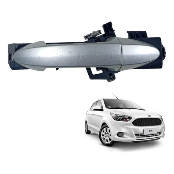 Maçaneta Externa Porta Traseira Esquerda Ford Ka 2018 2019 Cinza Traseira