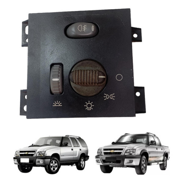 Botão Chave Luz Farol E Milha S10 Blazer Pitbull 2001 2011
