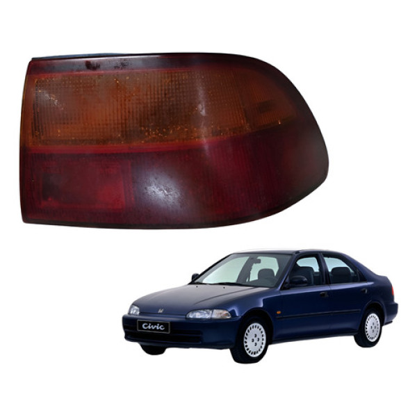 Lanterna Traseira Honda Civic 92 93 94 95 Direito Original Vermelho Direito/passageiro