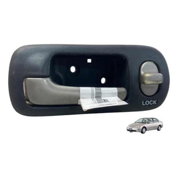 Maçaneta Interna Hond Civic 1.7 16v 2001 2002 2003 2004 2005 Preto Dianteira