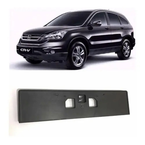 Suporte Moldura Placa Frontal Honda Crv 2012 A 2015 Plástico Resistente