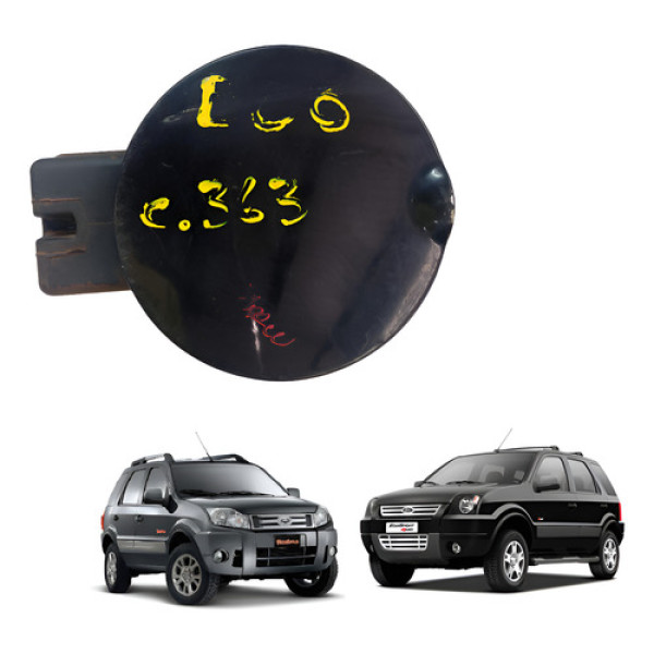 Portinhola Tampa Tanque Combustível Ford Ecosport 2003 2012 Preto
