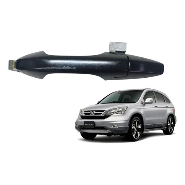 Maçaneta Porta Traseira Esquerda Honda Cr-v 2007 2011 Preto Traseira