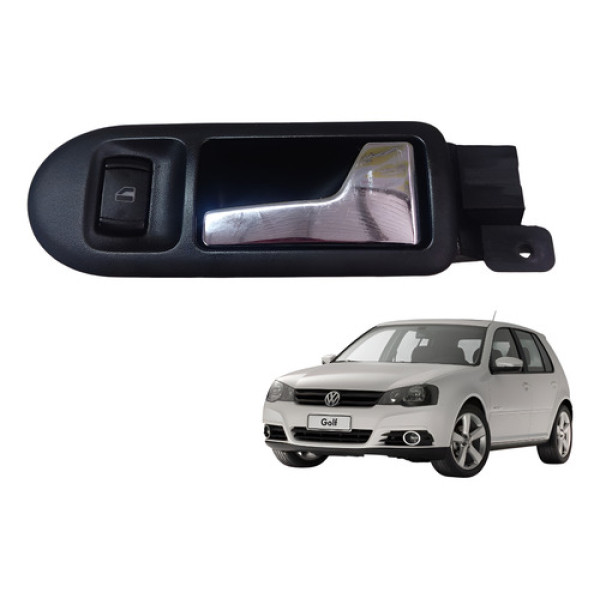 Maçaneta Interna Dianteira Direita Botão Vidro Golf 99 12 Preto