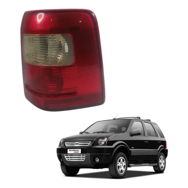 Lanterna Traseira Direita Ecosport 2003 2004 2005 2006 2007 Direito/passageiro Vermelho