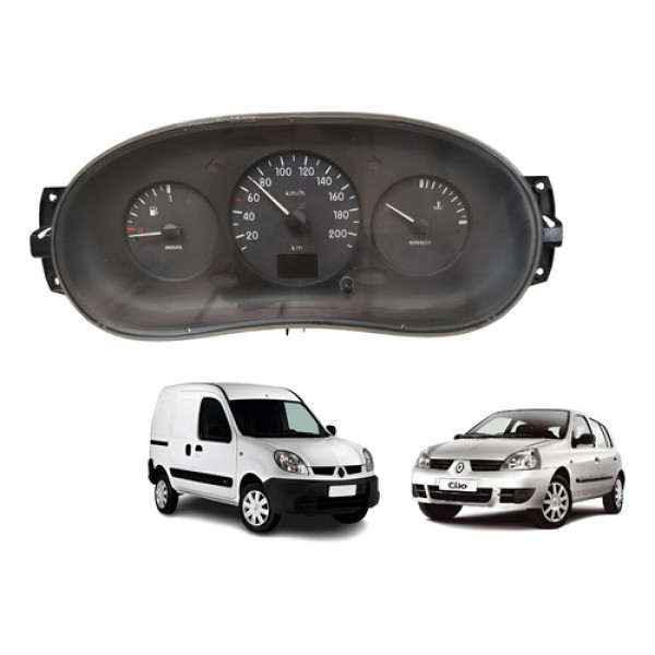 Painel Instrumentos Velocimetro Clio Kangoo 1.0 2001 2006 Preto