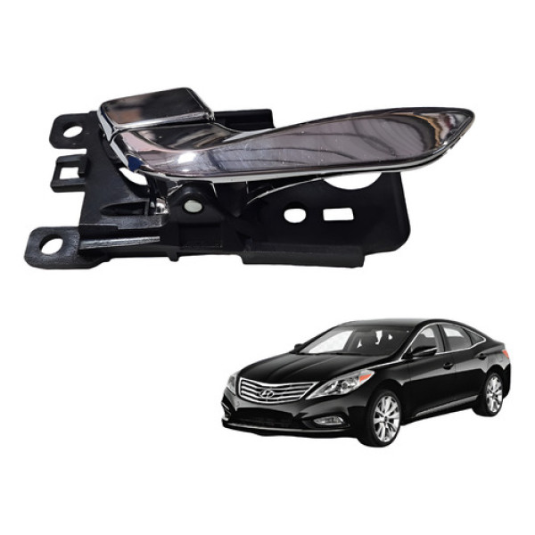 Maçaneta Interna Porta Dianteira Esquerda Hyundai Azera 2012 Cromado Dianteira