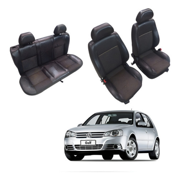 Jogo Banco Couro Golf Sportline 2007 2008 2009 2010 2012 Cinza-escuro