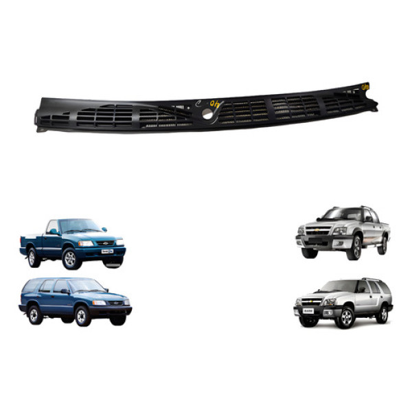 Grade Churrasqueira S10 Blazer 1995 2001 2002 2011 Original Preto Brilhante